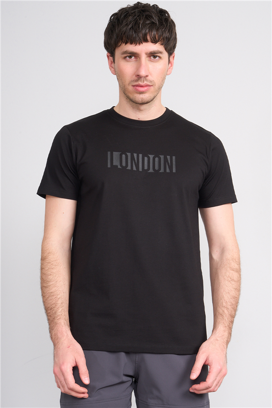 Çetinkaya Mentality 4526 Bisiklet Yaka Regular Modelli T-shirt Siyah