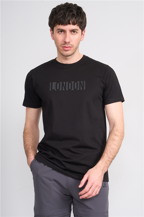 Çetinkaya Mentality 4526 Bisiklet Yaka Regular Modelli T-shirt Siyah