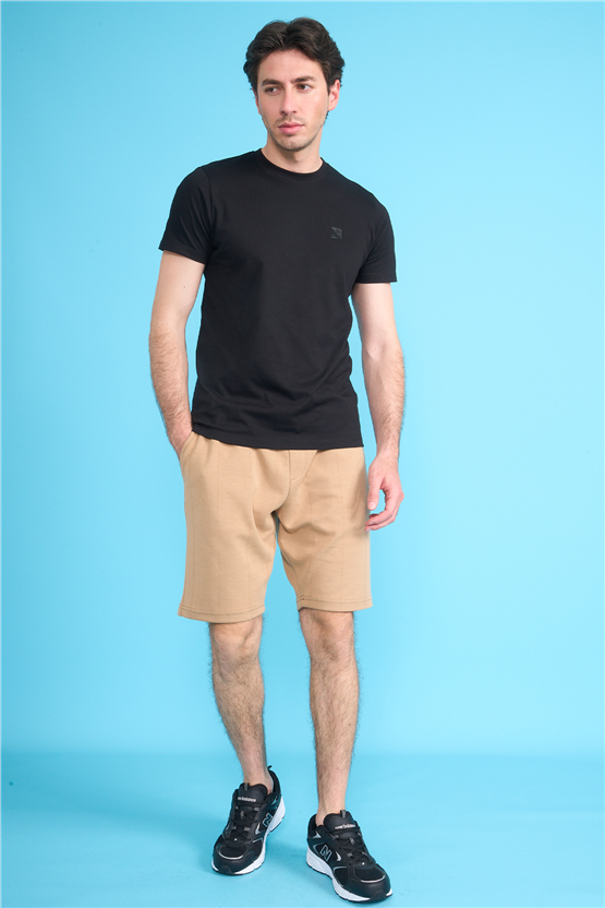 Çetinkaya Mentality 4529 Bisiklet Yaka Regular Modelli T-shirt Siyah