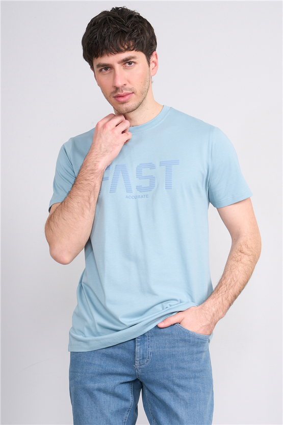 Çetinkaya Mentality 4534 Bisiklet Yaka Regular Modelli T-shirt Gri