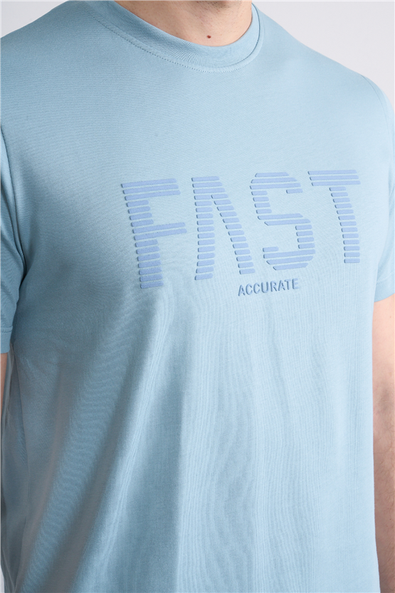 Çetinkaya Mentality 4534 Bisiklet Yaka Regular Modelli T-shirt Gri