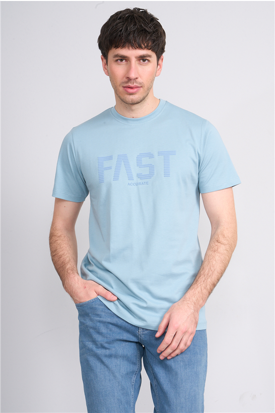 Çetinkaya Mentality 4534 Bisiklet Yaka Regular Modelli T-shirt Gri