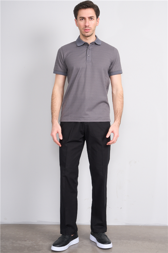 Çetinkaya Mentality 4549 Polo Yaka Regular Modelli T-shirt Füme