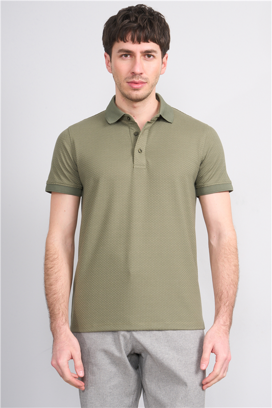 Çetinkaya Mentality 4549 Polo Yaka Regular Modelli T-shirt Haki