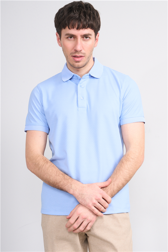 Çetinkaya Mentality 4549 Polo Yaka Regular Modelli T-shirt Mavi