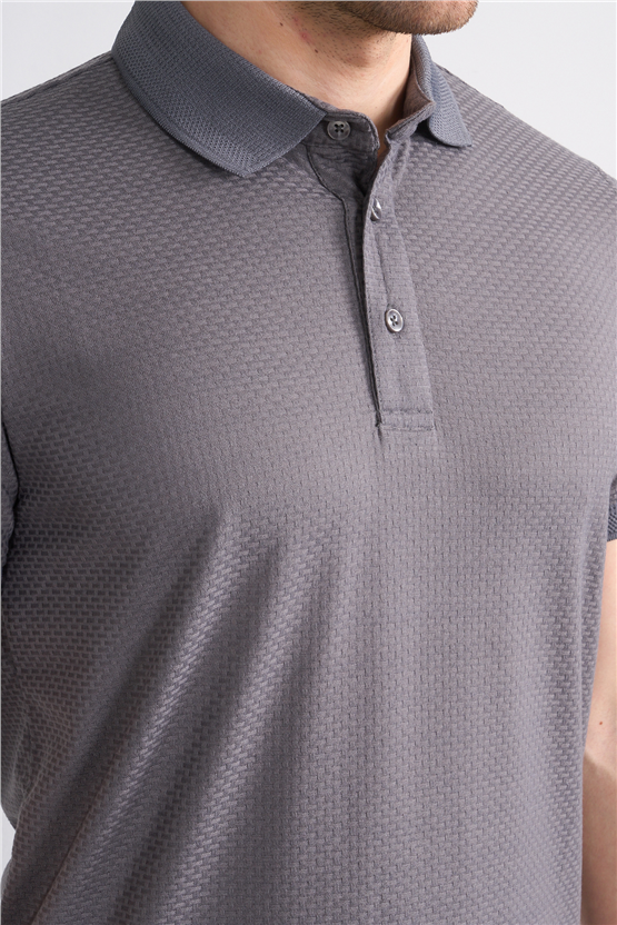 Çetinkaya Mentality 4549 Polo Yaka Regular Modelli T-shirt Füme