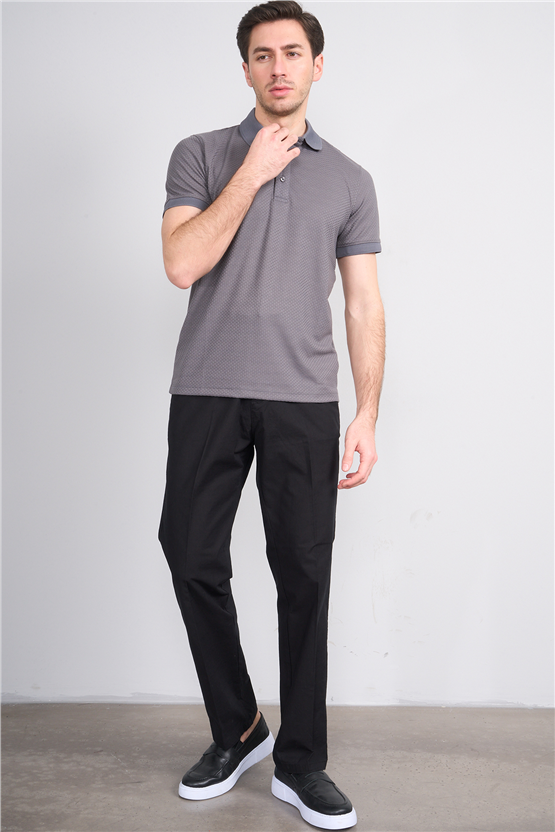 Çetinkaya Mentality 4549 Polo Yaka Regular Modelli T-shirt Füme