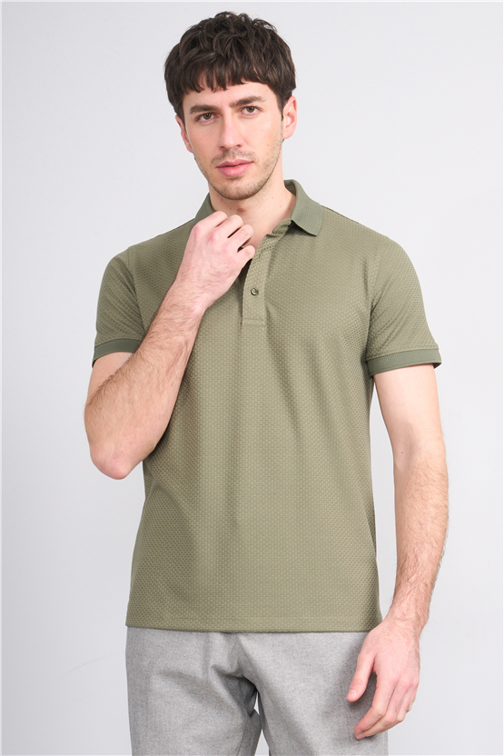 Çetinkaya Mentality 4549 Polo Yaka Regular Modelli T-shirt Haki
