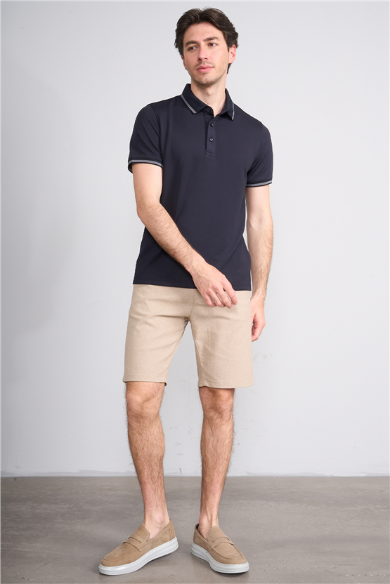 Çetinkaya Mentality 4555 Polo Yaka Regular Modelli T-shirt Lacivert