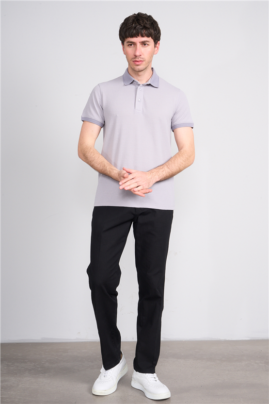 Çetinkaya Mentality 4556 Polo Yaka Regular Modelli T-shirt Gri