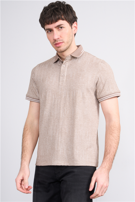 Çetinkaya Mentality 4558 Polo Yaka Regular Modelli T-shirt Kahve
