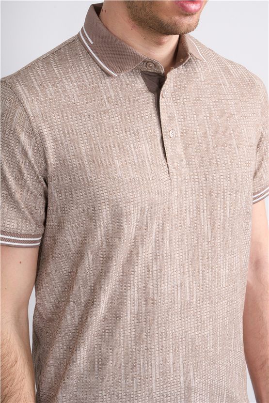 Çetinkaya Mentality 4558 Polo Yaka Regular Modelli T-shirt Kahve