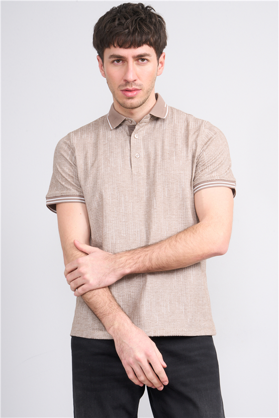 Çetinkaya Mentality 4558 Polo Yaka Regular Modelli T-shirt Kahve