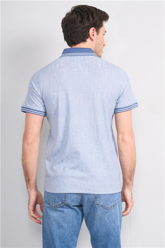 Çetinkaya Mentality 4558 Polo Yaka Regular Modelli T-shirt Mavi