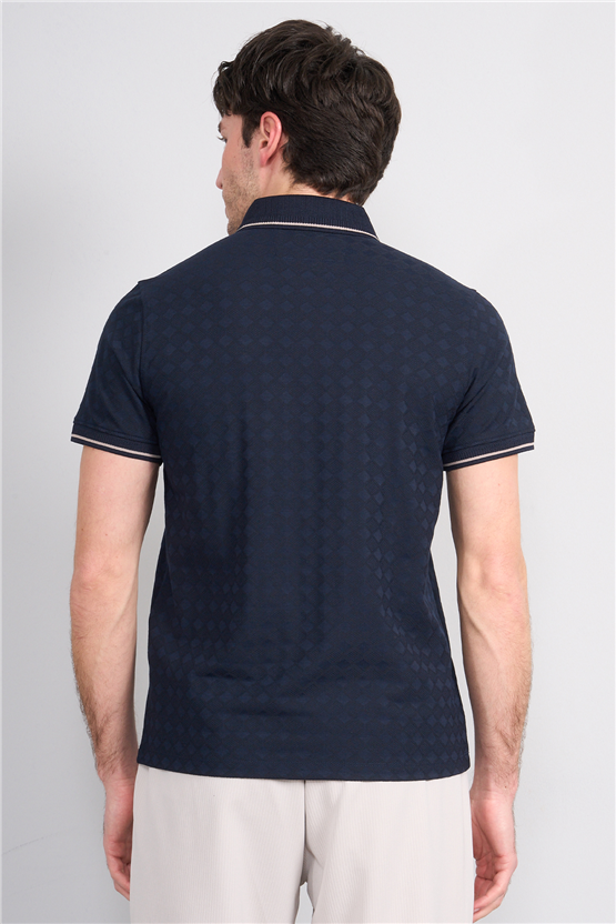 Çetinkaya Mentality 4559 Polo Yaka Regular Modelli T-shirt Lacivert