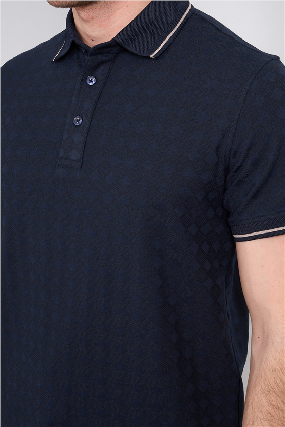 Çetinkaya Mentality 4559 Polo Yaka Regular Modelli T-shirt Lacivert