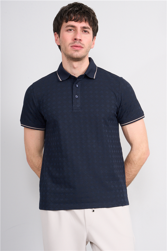 Çetinkaya Mentality 4559 Polo Yaka Regular Modelli T-shirt Lacivert