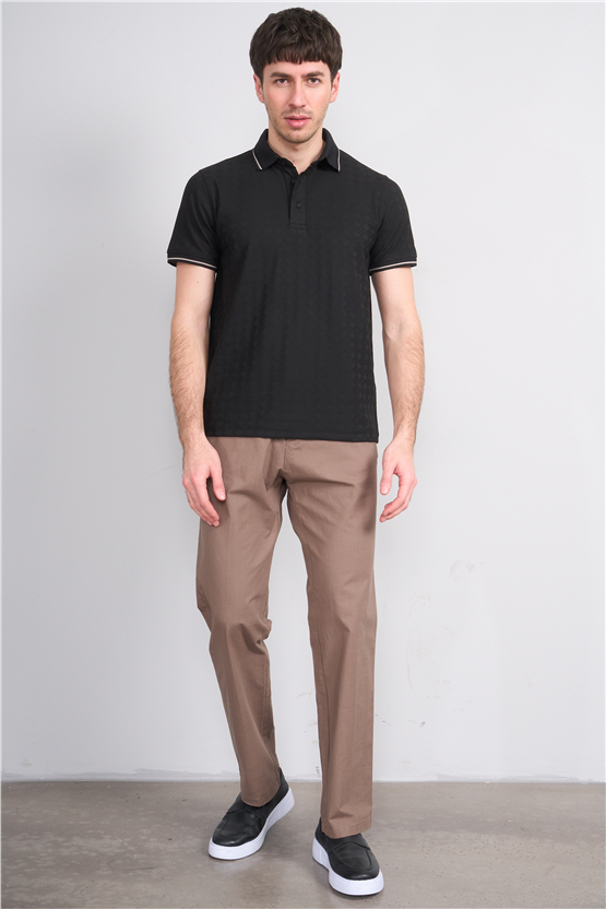 Çetinkaya Mentality 4559 Polo Yaka Regular Modelli T-shirt Siyah