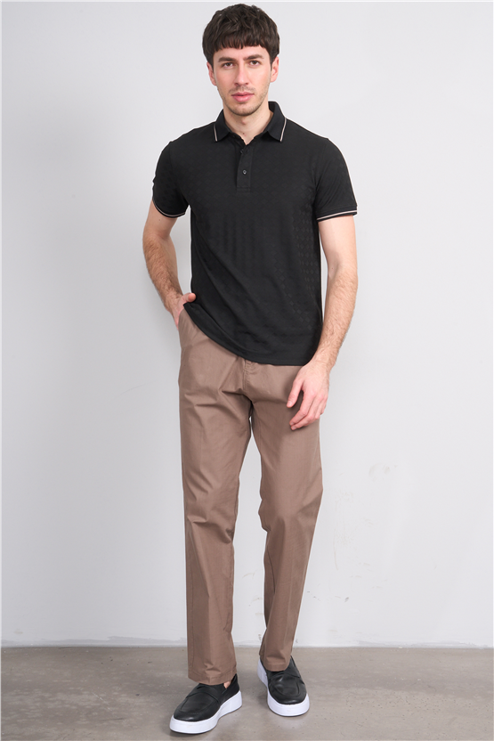 Çetinkaya Mentality 4559 Polo Yaka Regular Modelli T-shirt Siyah