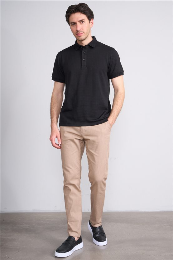 Çetinkaya Mentality 4561 Polo Yaka Regular Modelli T-shirt Siyah