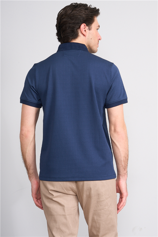 Çetinkaya Mentality 4561 Polo Yaka Regular Modelli T-shirt İndigo