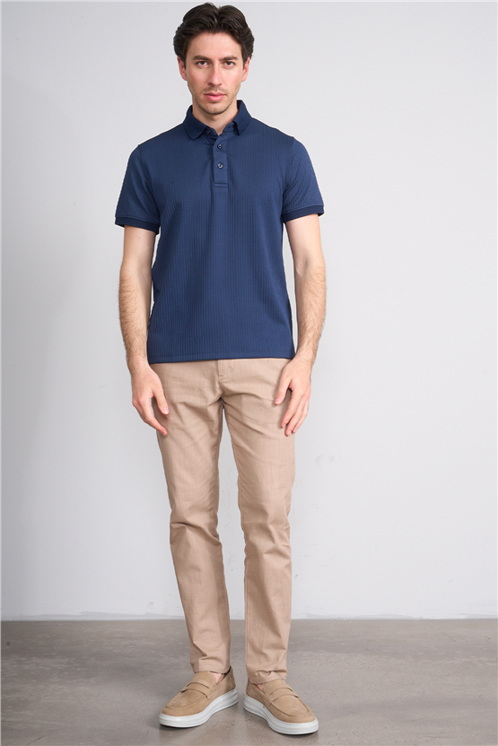 Çetinkaya Mentality 4561 Polo Yaka Regular Modelli T-shirt İndigo