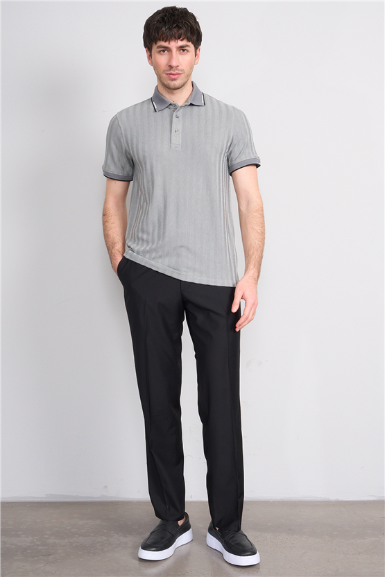 Çetinkaya Mentality 4562 Polo Yaka Regular Modelli T-shirt Gri