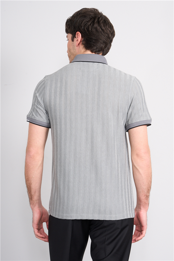 Çetinkaya Mentality 4562 Polo Yaka Regular Modelli T-shirt Gri