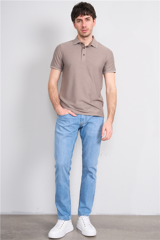 Çetinkaya Mentality 4563 Polo Yaka Regular Modelli T-shirt Vizon