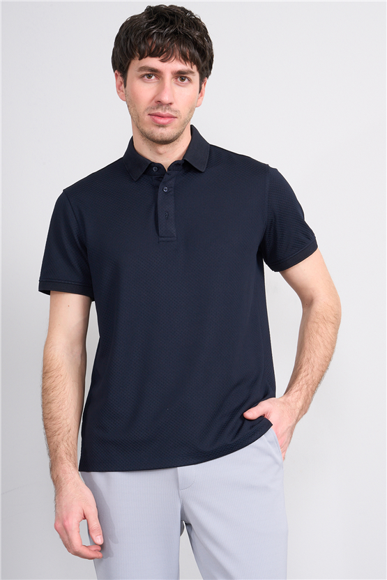 Çetinkaya Mentality 4565 Polo Yaka Regular Modelli T-shirt Lacivert