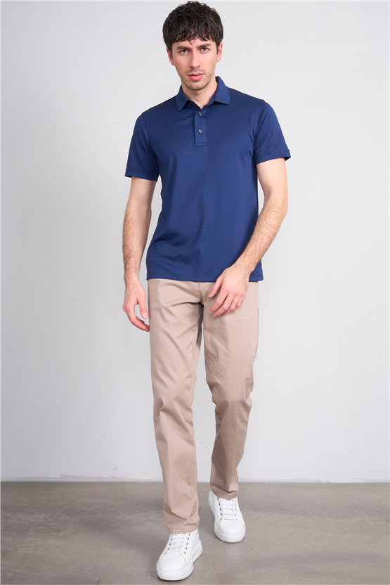 Çetinkaya Mentality 4567 Polo Yaka Regular Modelli T-shirt Düz Lacivert