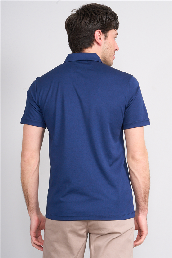 Çetinkaya Mentality 4567 Polo Yaka Regular Modelli T-shirt Düz Lacivert