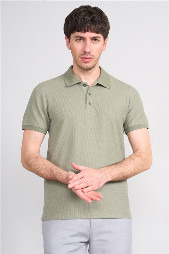 Çetinkaya Mentality 4568 Polo Yaka Regular Modelli T-shirt Haki
