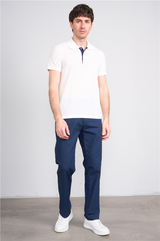 Çetinkaya Mentality 4568 Polo Yaka Regular Modelli T-shirt Beyaz