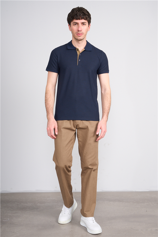 Çetinkaya Mentality 4568 Polo Yaka Regular Modelli T-shirt Lacivert