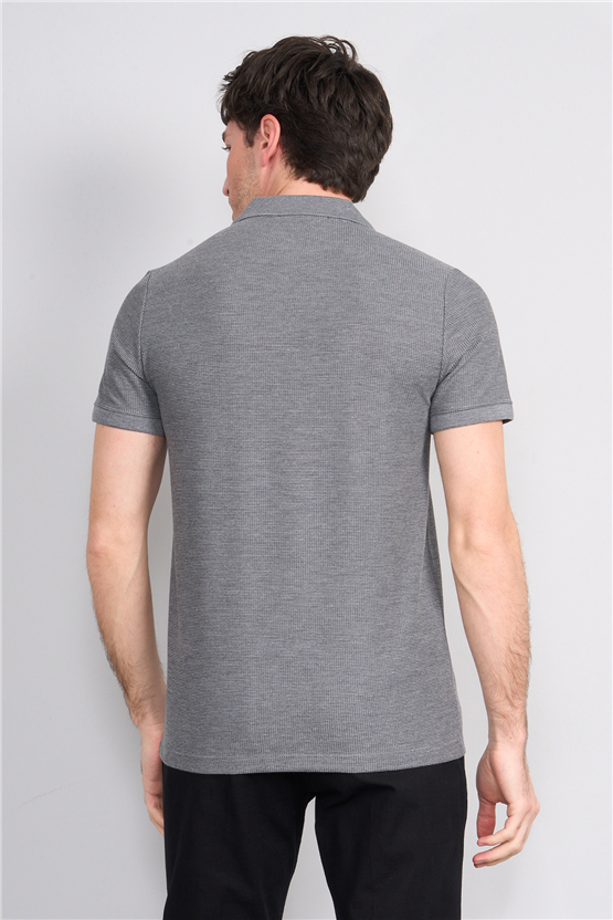 Çetinkaya Mentality 4568 Polo Yaka Regular Modelli T-shirt Antrasit