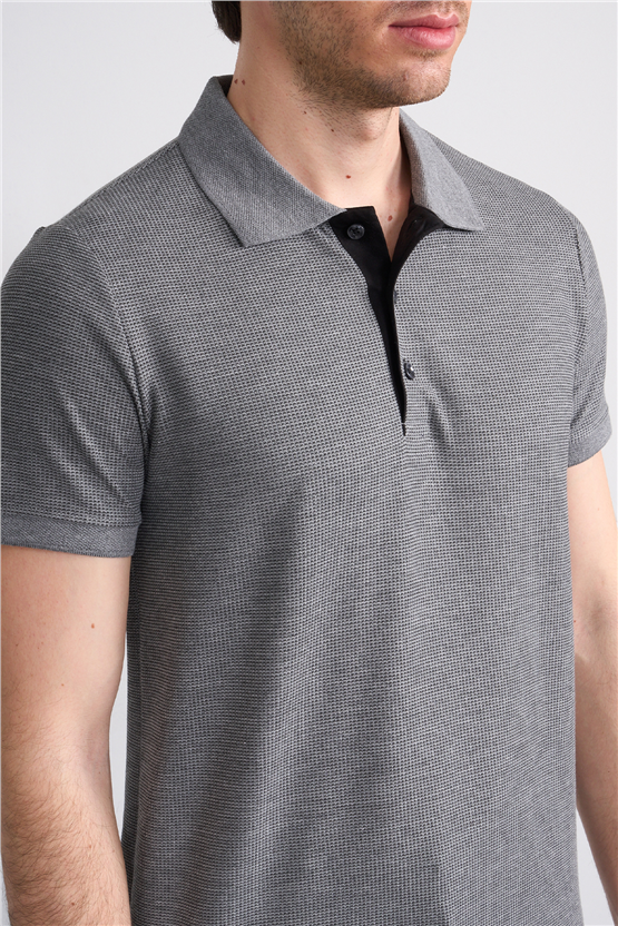 Çetinkaya Mentality 4568 Polo Yaka Regular Modelli T-shirt Antrasit