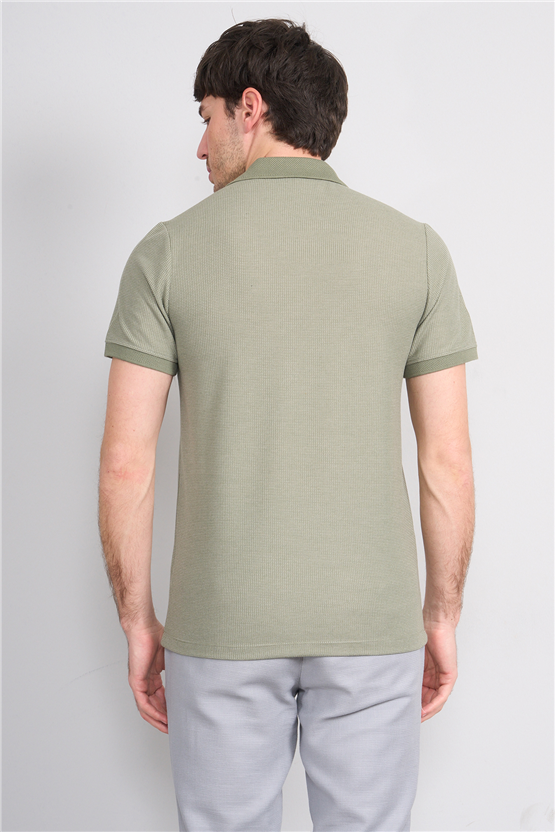 Çetinkaya Mentality 4568 Polo Yaka Regular Modelli T-shirt Haki