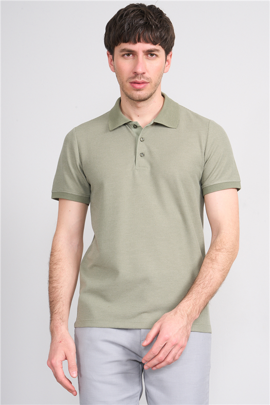 Çetinkaya Mentality 4568 Polo Yaka Regular Modelli T-shirt Haki