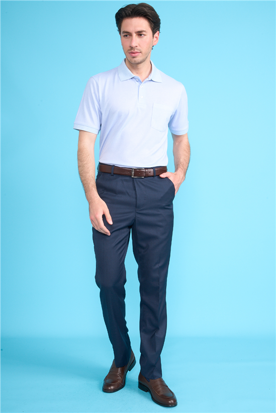 Çetinkaya Mentality 4582 Polo Yaka Regular Modelli T-shirt Mavi