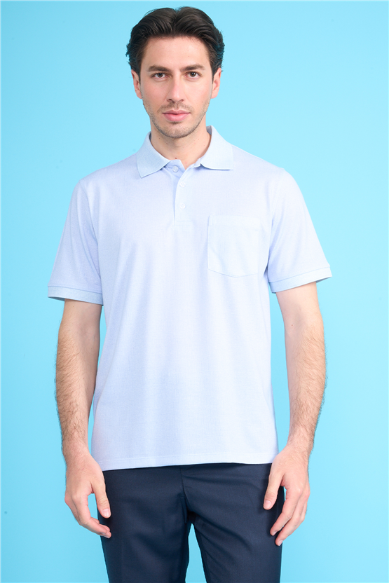 Çetinkaya Mentality 4582 Polo Yaka Regular Modelli T-shirt Mavi