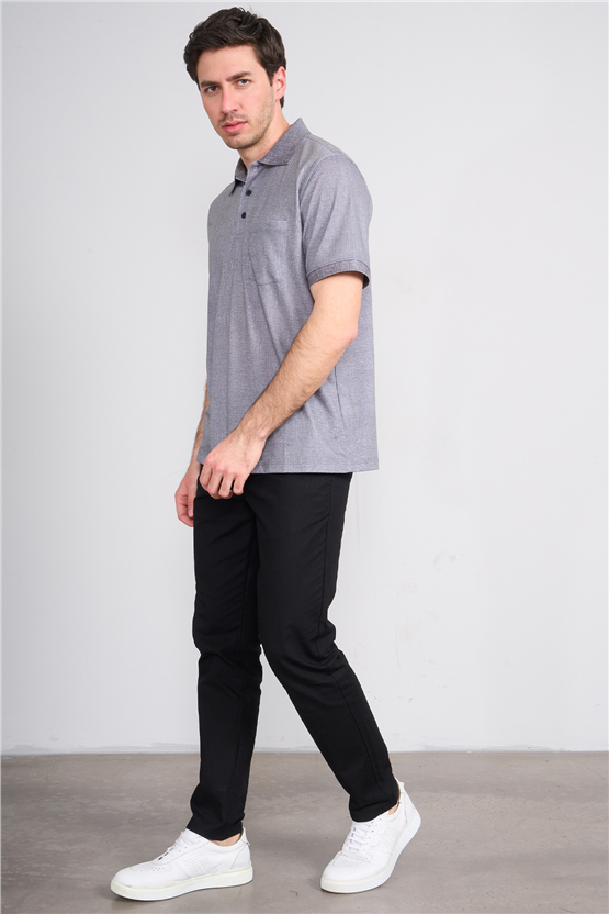 Çetinkaya Mentality 4582 Polo Yaka Regular Modelli T-shirt Siyah