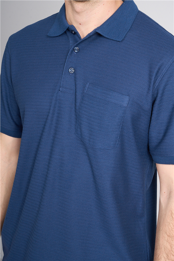 Çetinkaya Mentality 4591 Polo Yaka Regular Modelli T-shirt İndigo