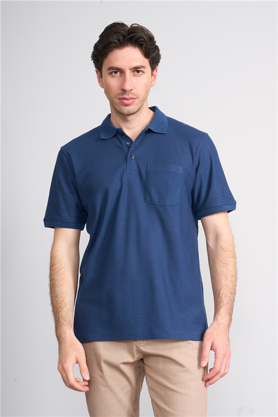 Çetinkaya Mentality 4591 Polo Yaka Regular Modelli T-shirt İndigo