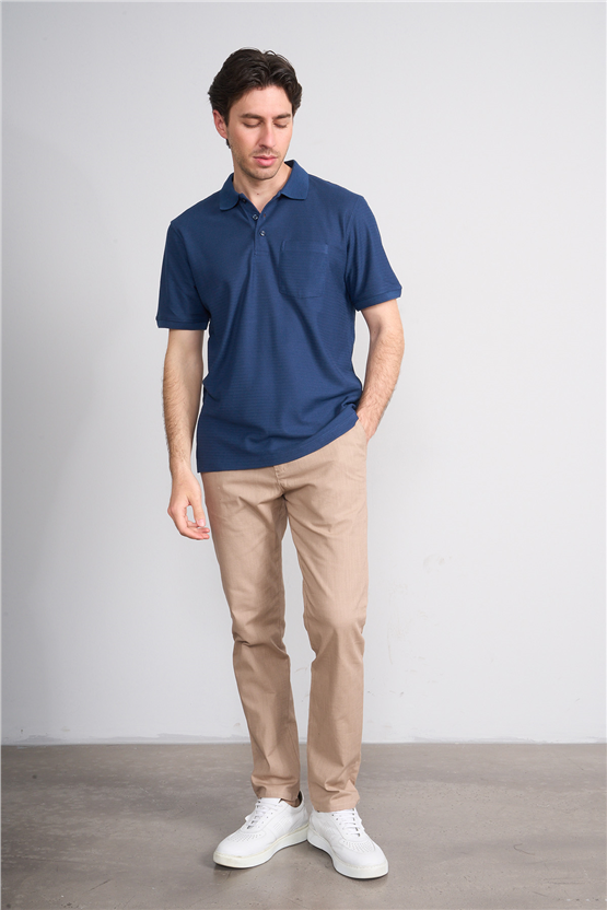 Çetinkaya Mentality 4591 Polo Yaka Regular Modelli T-shirt İndigo