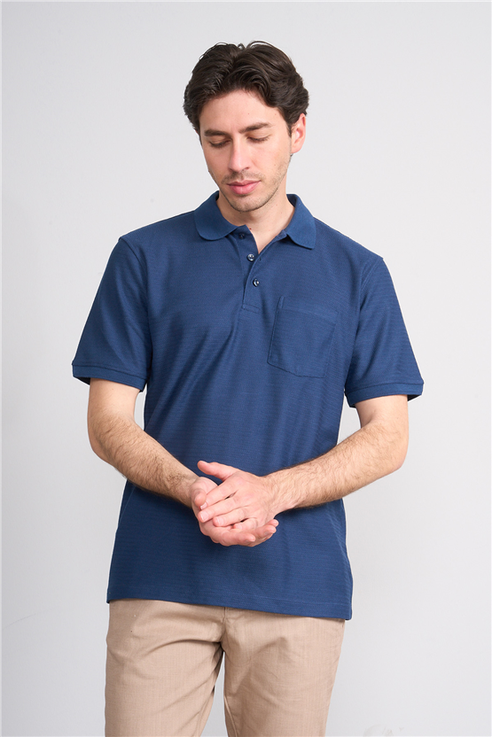 Çetinkaya Mentality 4591 Polo Yaka Regular Modelli T-shirt İndigo
