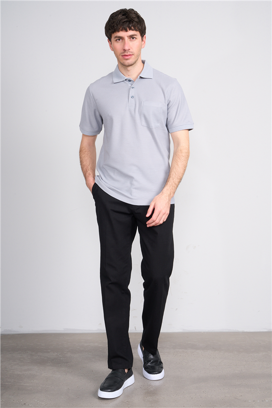 Çetinkaya Mentality 4591 Polo Yaka Regular Modelli T-shirt Gri