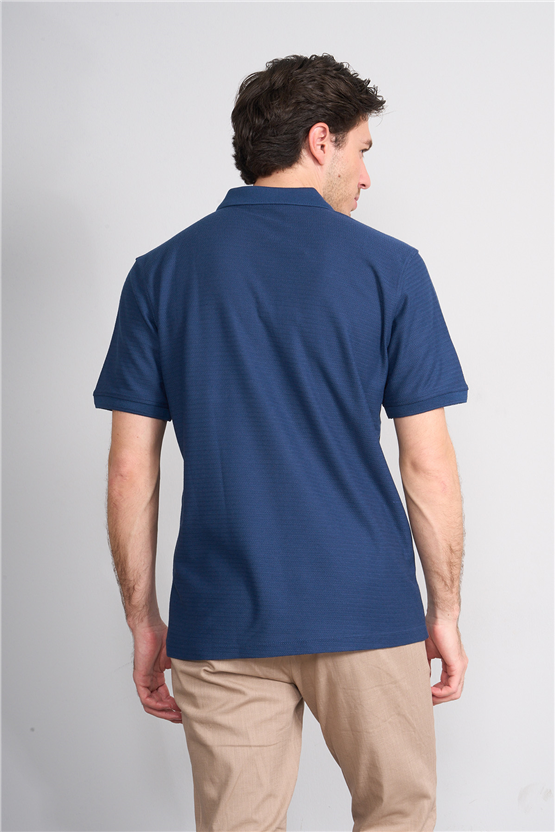 Çetinkaya Mentality 4591 Polo Yaka Regular Modelli T-shirt İndigo