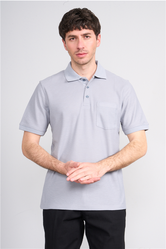 Çetinkaya Mentality 4591 Polo Yaka Regular Modelli T-shirt Gri