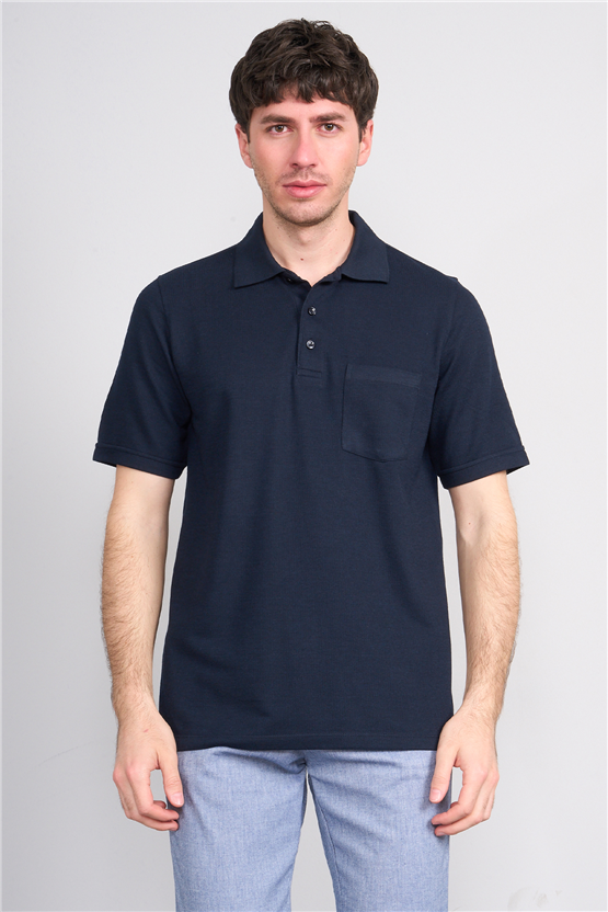Çetinkaya Mentality 4592 Polo Yaka Regular Modelli T-shirt Lacivert